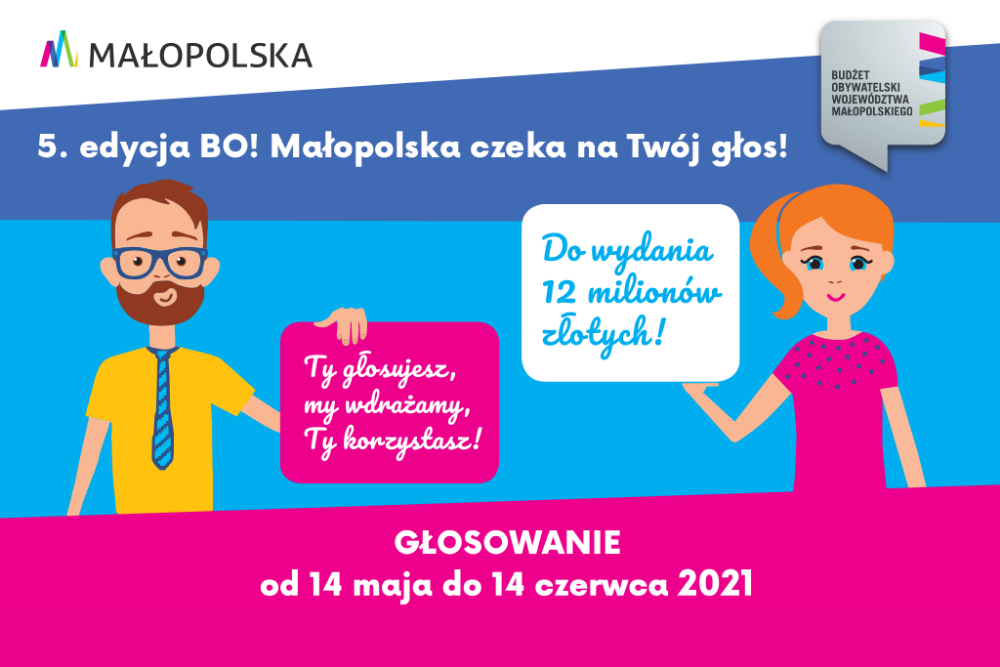 Plakat budżetu Obywatelskiego Województwa Małopolskiego